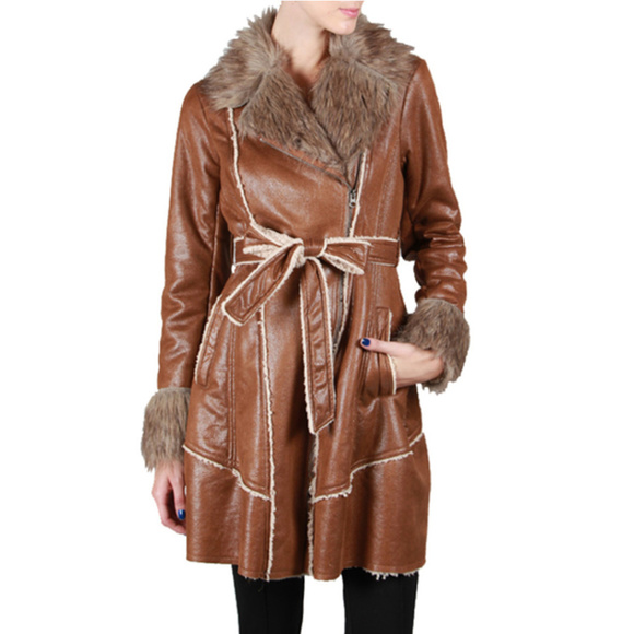 🆕 Anthropologie Ryu Camel Tie Knot Coat - Picture 1 of 4
